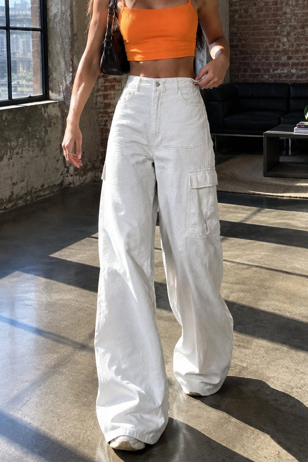 Jeans Blancos Cargo Dama: Disfruta la libertad y funcionalidad con PDMX.