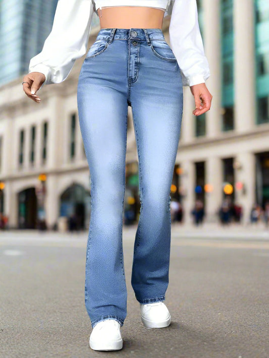 Jeans Campana Azules Rotos Acampanados de PDMX Jeans en CDMX