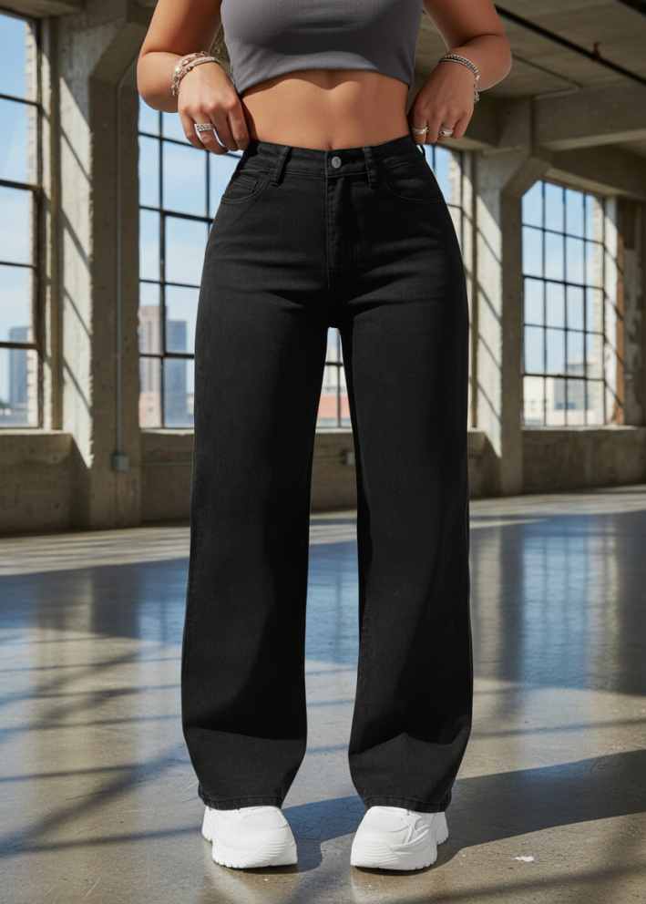 Jeans Campana Negros Esenciales para mujer campana