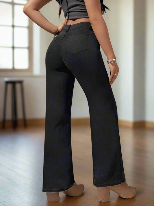 Jeans Campana Negros Esenciales