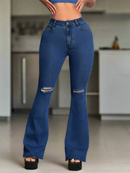 Jeans Campana Rotos Chic