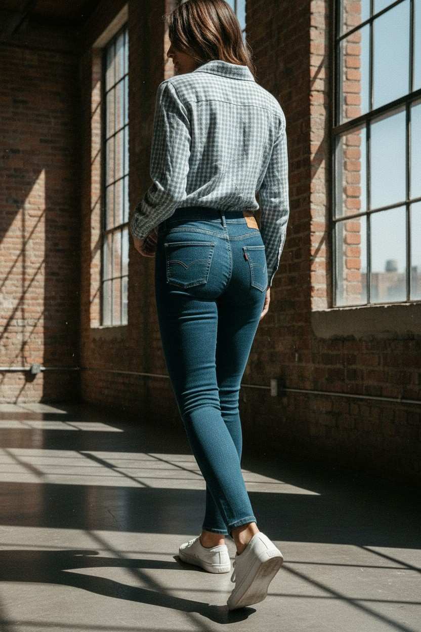 Pantalón Mom de Mezclilla Clásico y Ajustado para Mujer