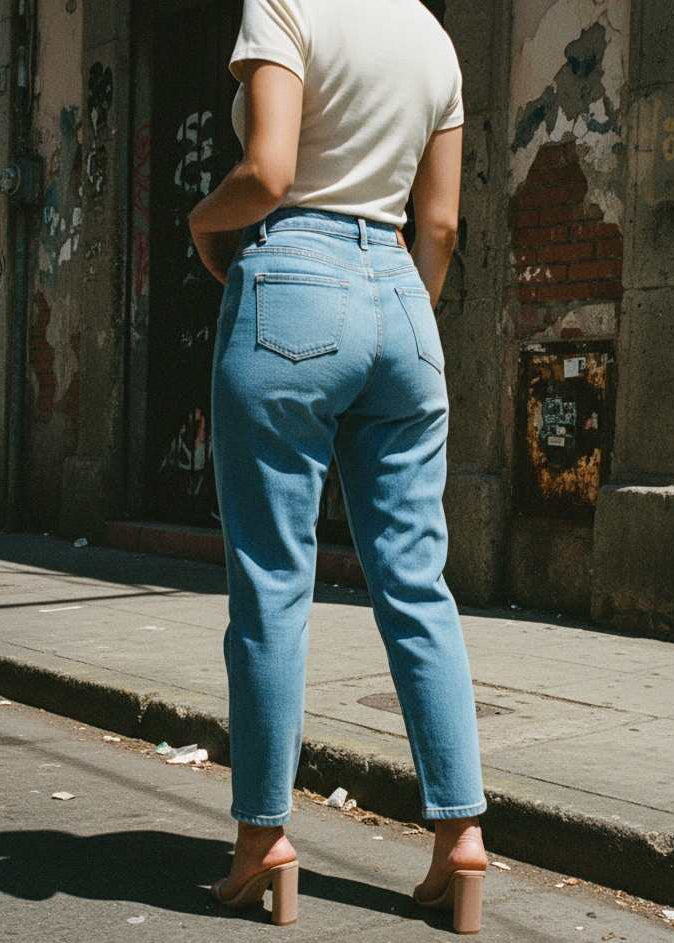 Jeans Descoloridos Summer Breeze para Mujer MOM STyle