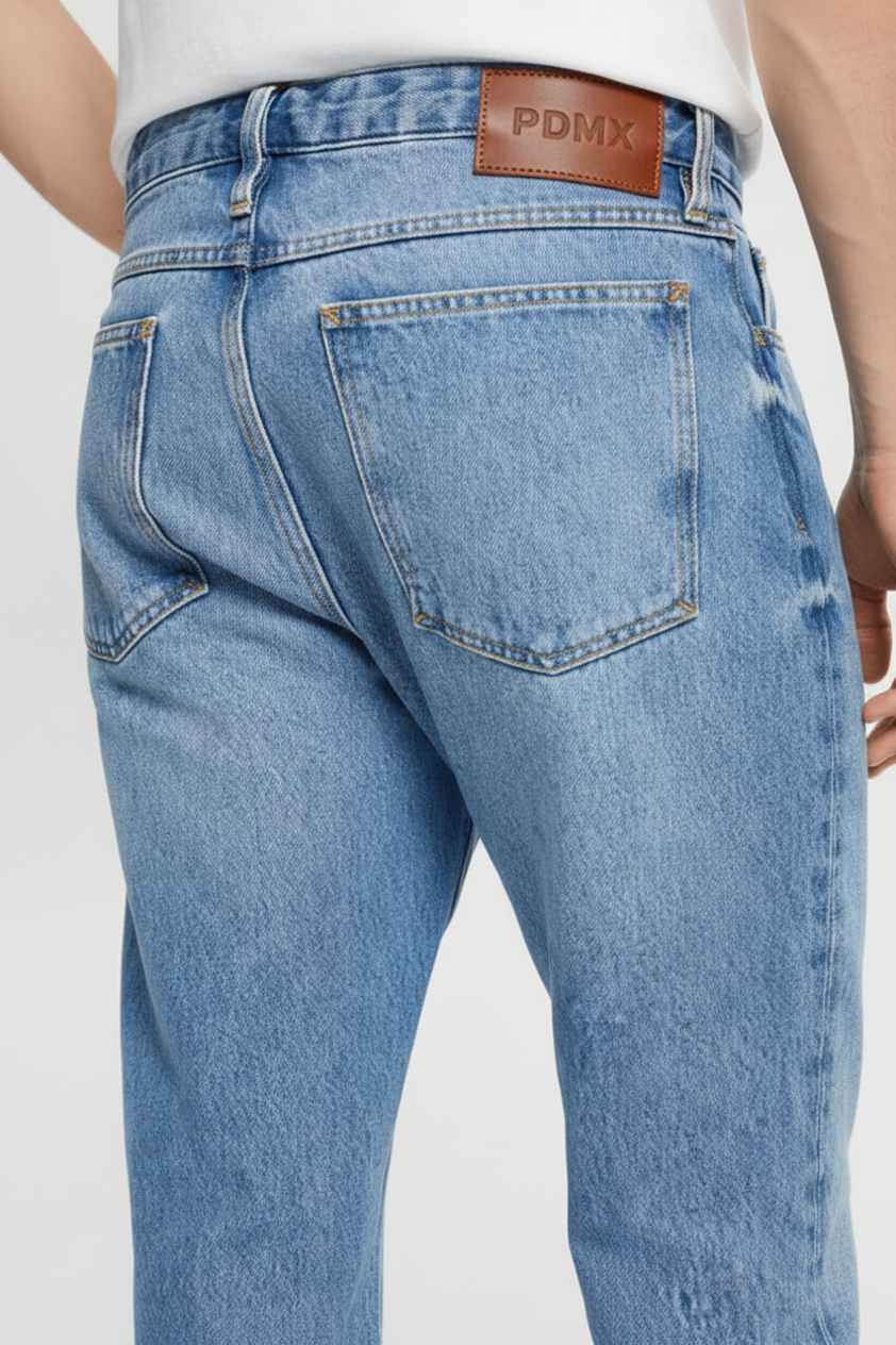 Jeans de pierna recta para hombre estilo clásico