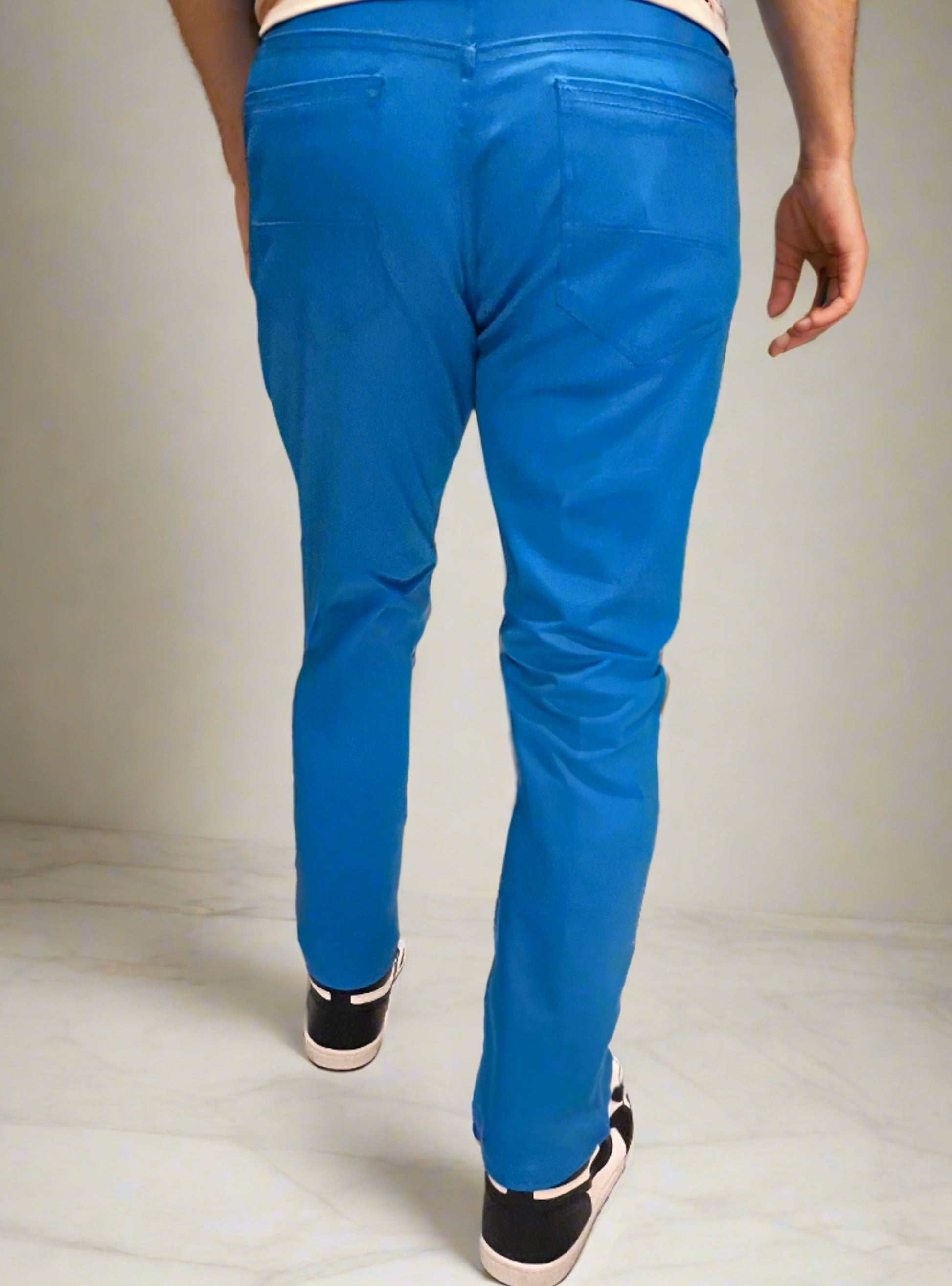 Jeans Azul Eléctrico Skinny para Hombre PDMX