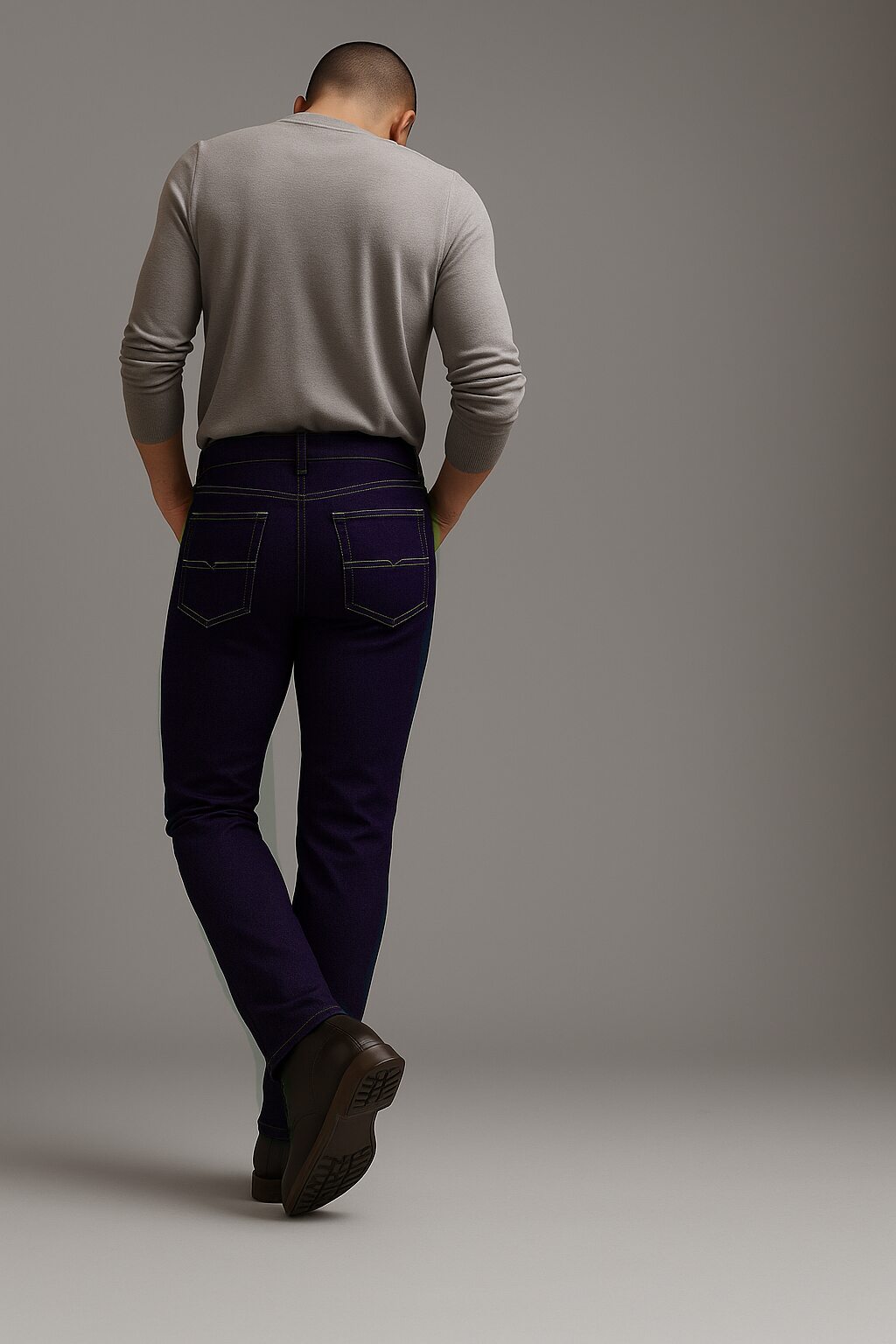 Jeans de mezclilla azul para hombre, corte metropolitano, ideales para un look casual y sofisticado.