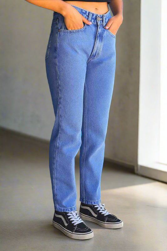 Mom Jeans Premium Azul Claro mujer PDMX