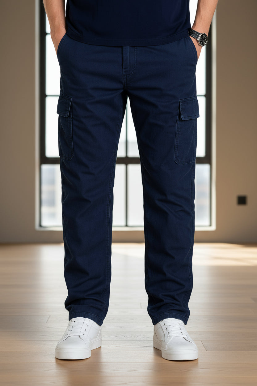 Pantalones Cargo PDMXJeans Azul Marino Premium Fit