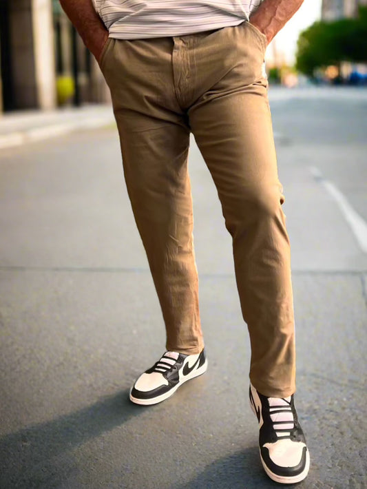 Pantalones Chino Café Oscuro para Hombre