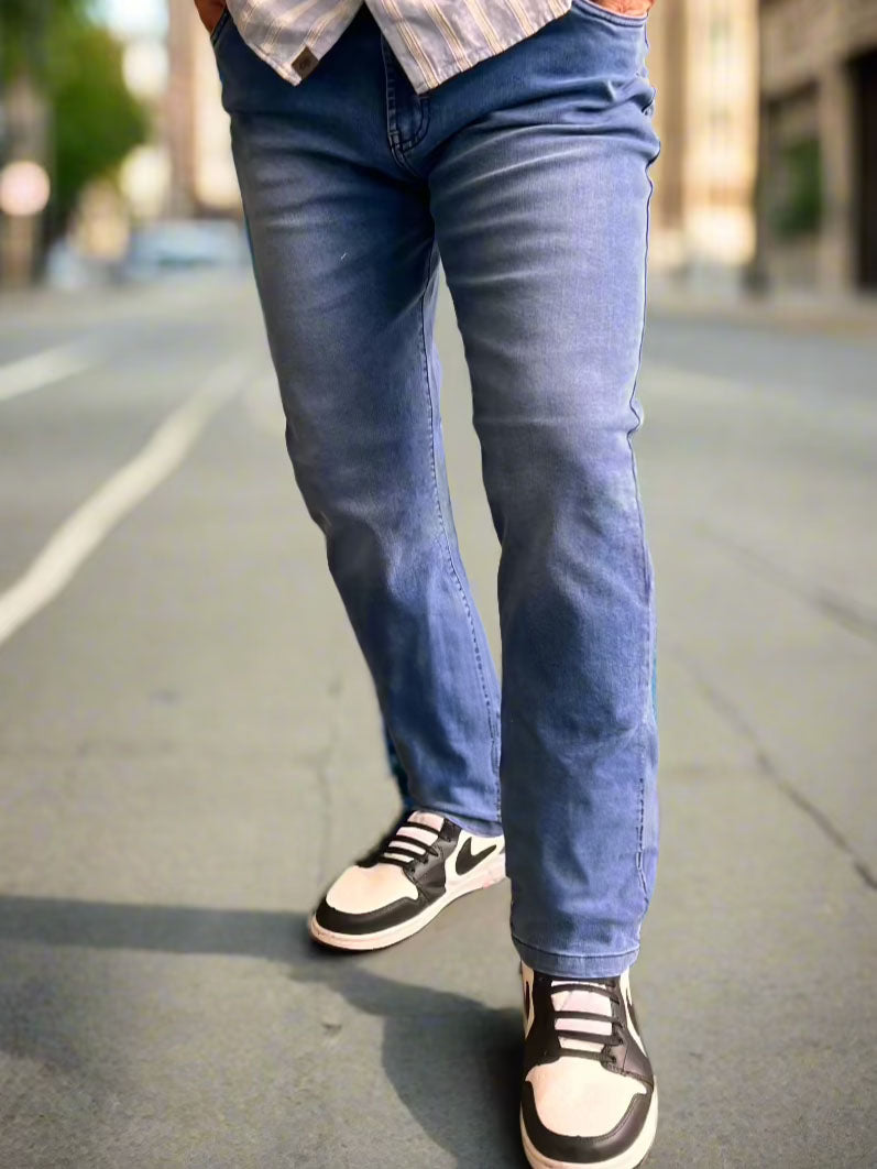 Pantalones Vaqueros PDMX Hombre Azul Pizarra Stretch