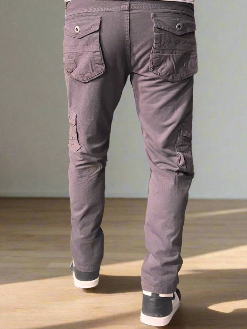 Pantalones Cargo Gris Carbón para Hombre