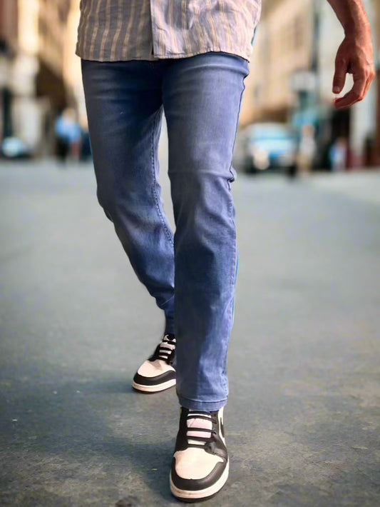 PDMX Jeans Hombre Corte Recto Azul Pizarra Stretch