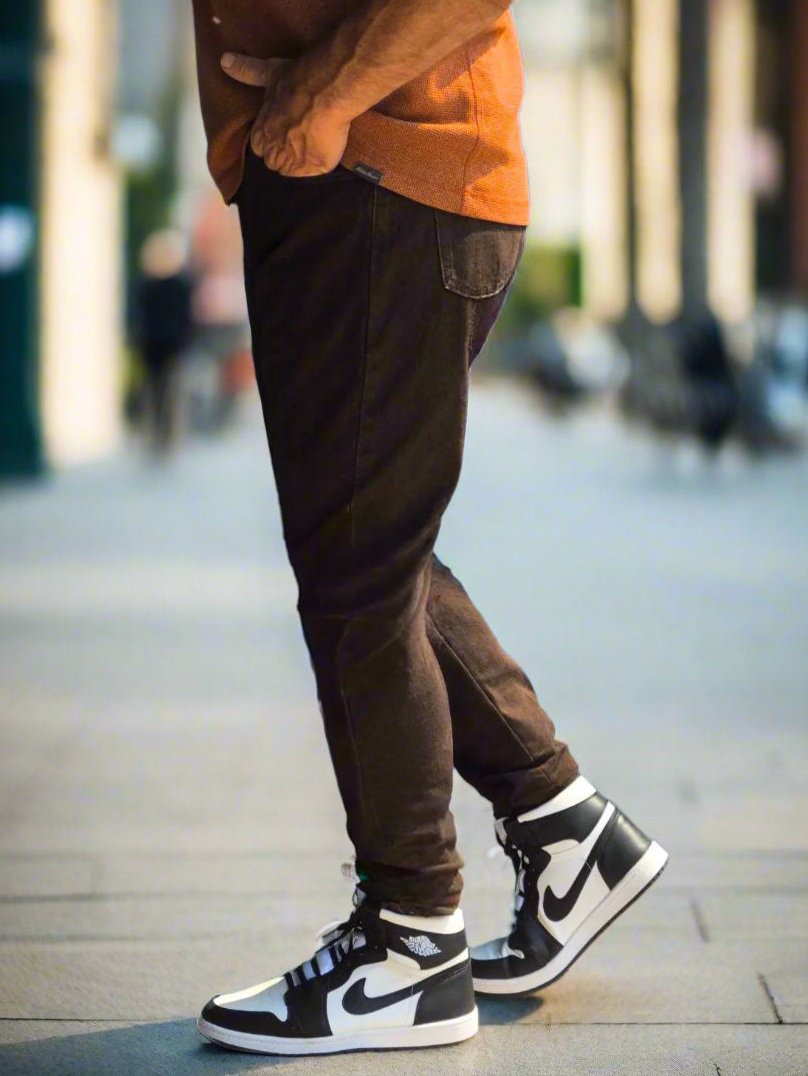 Pantalones de Mezclilla Café Chocolate Hombre - Mom Jeans
