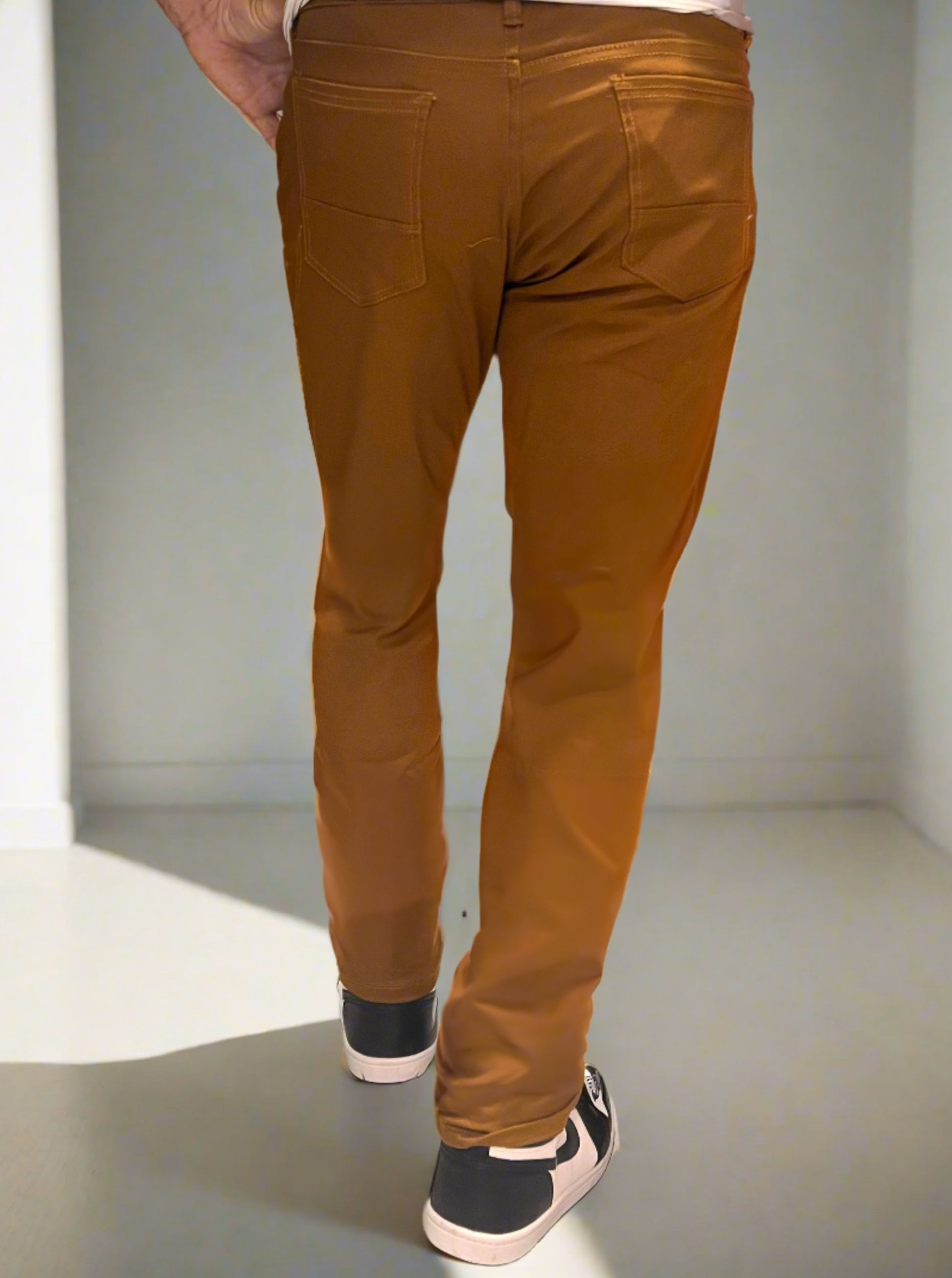 Pantalones Stretch Marrón Canela Hombre PDMX CDMX