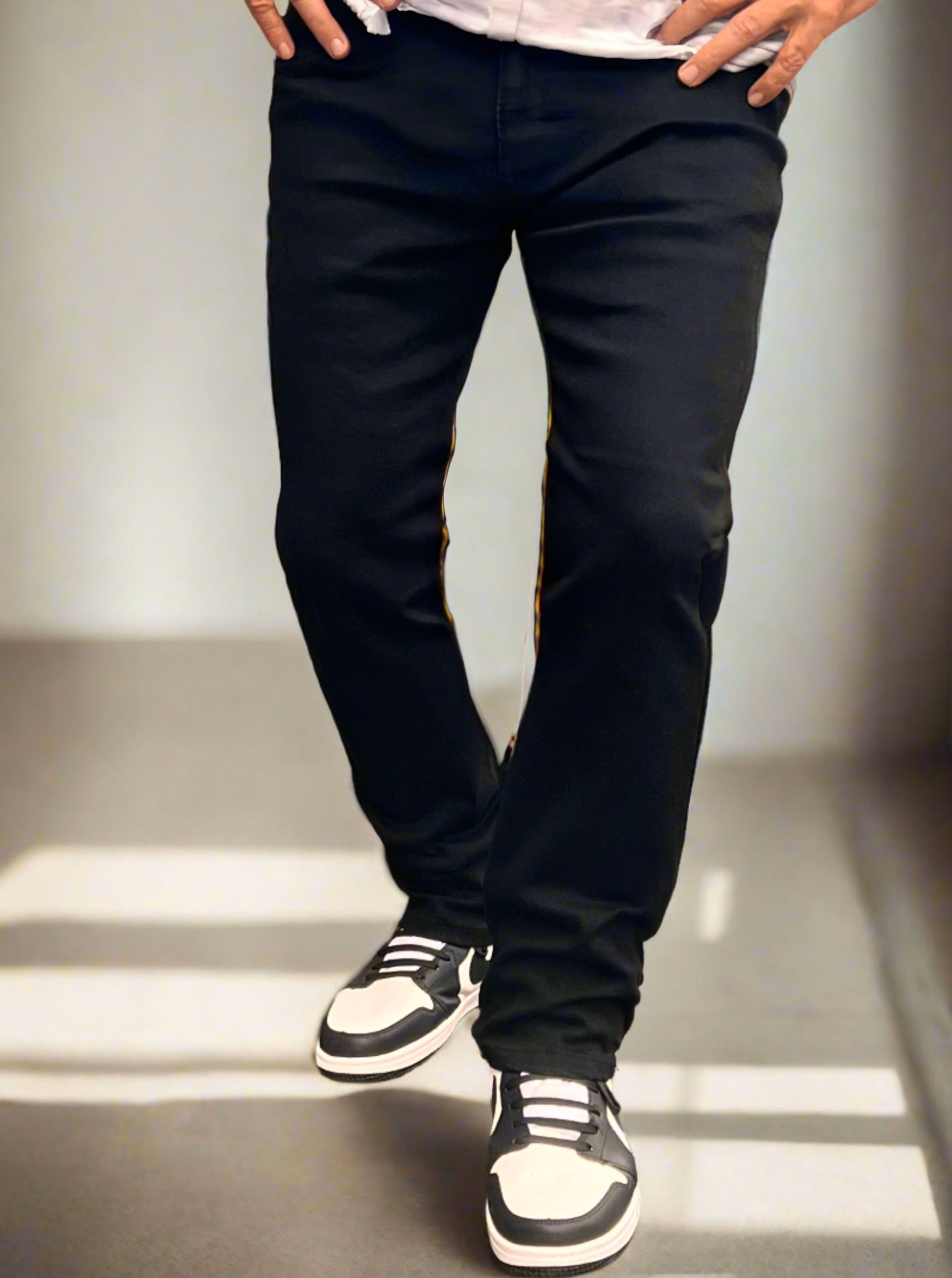 Pantalones Corte Recto Entallados Negros para Hombre – PDMX Jeans