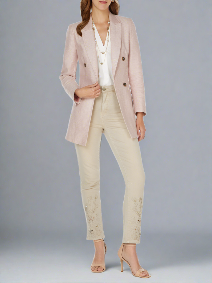 Pantalon beige dama sales