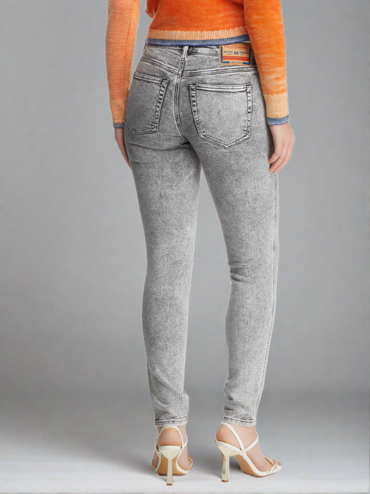 Pantalon De Mezclilla Gris Mujer Ajustados