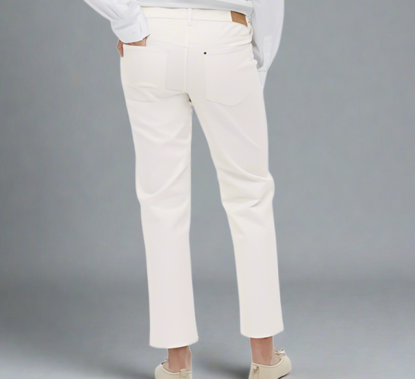 Pantalon Recto Blanco Mujer