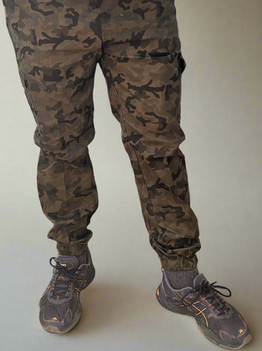 Pantalón Cargo Jogger para Hombres Camuflaje Verde - PDMX Jeans