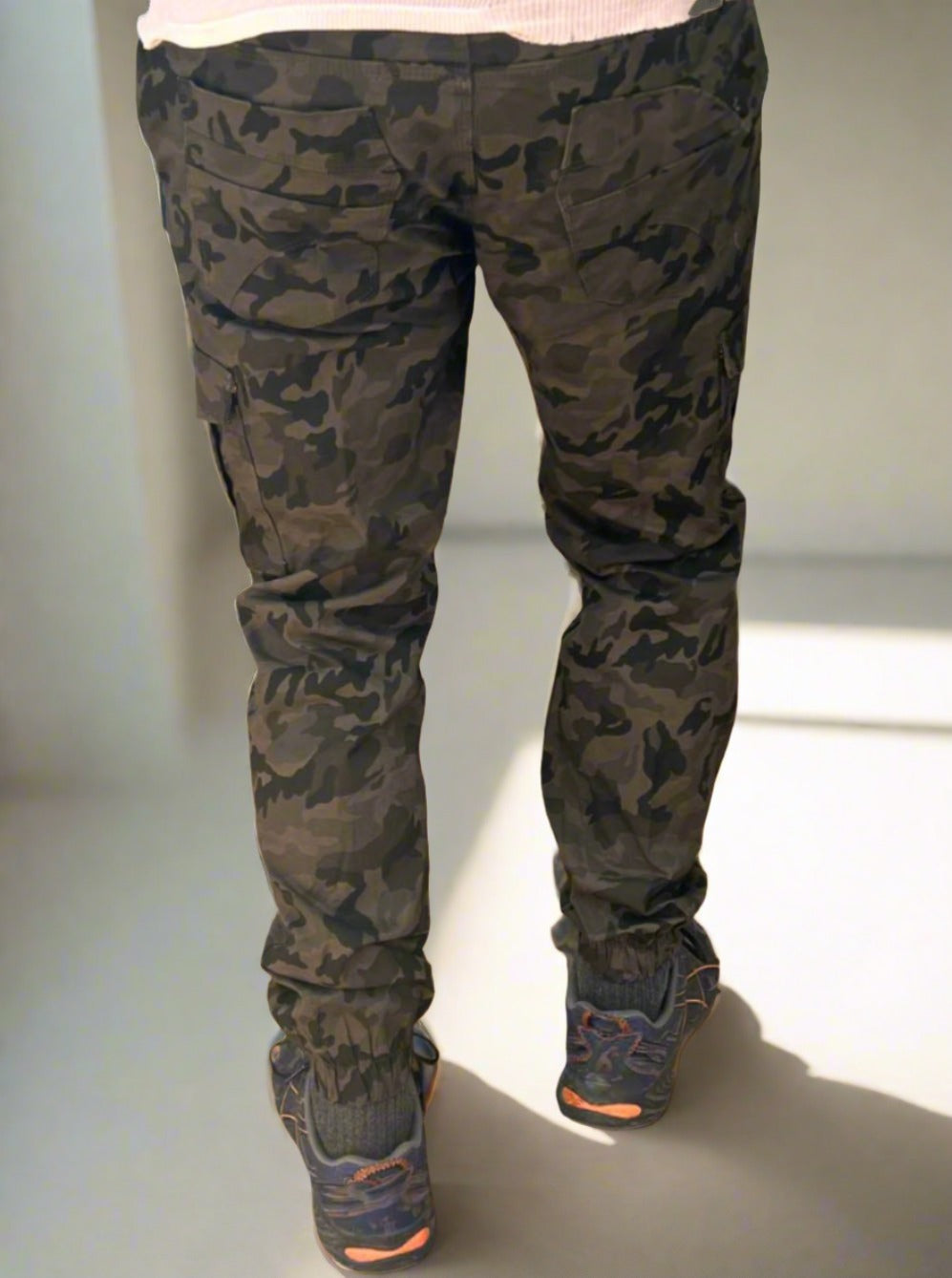 Jeans Cargo Jogger Camuflaje Verde para Hombres - PDMX