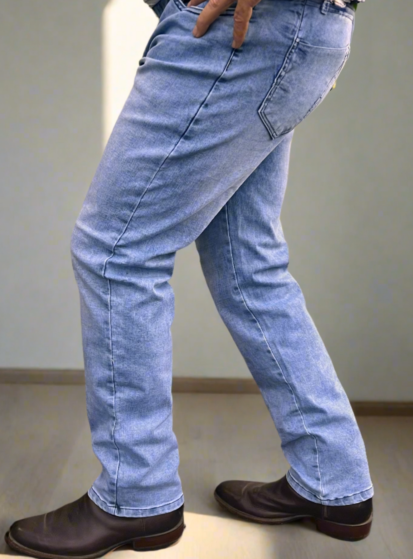 PDMX Pantalones Corte Recto Azul Cielo Hombres CDMX