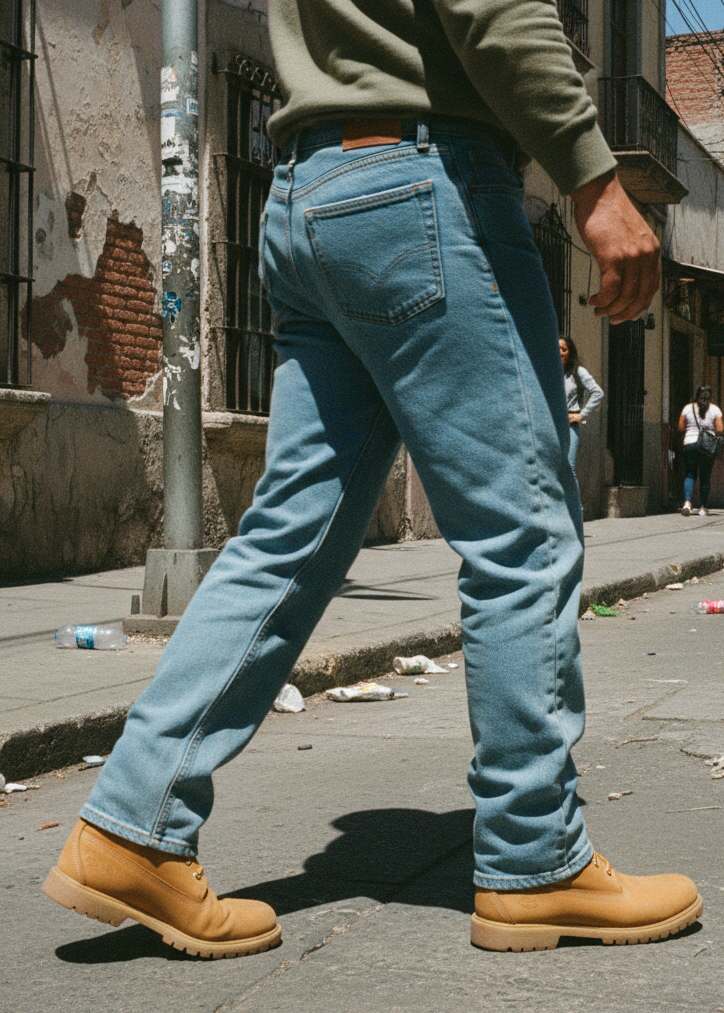 Pantalones CláSicos Hombre Azul Claro