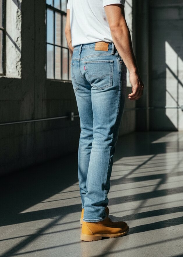 Pantalones CláSicos Hombre Azul Claro