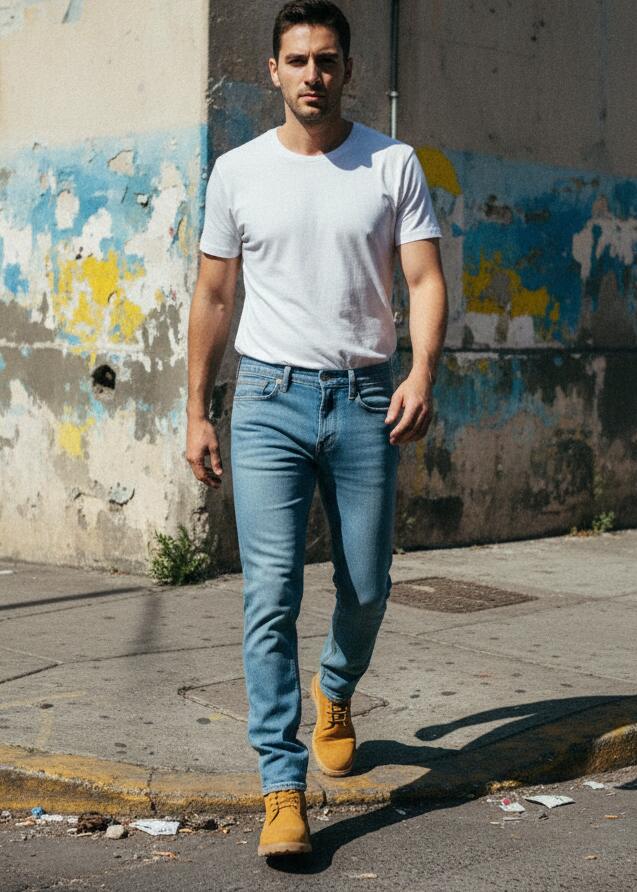 Pantalones CláSicos Hombre Azul Claro