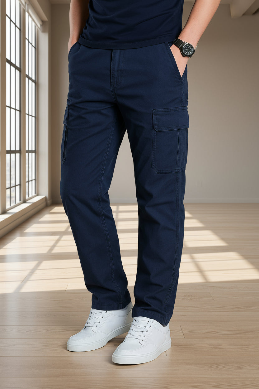 Pantalones Cargo Azul Marino PDMXJeans Diseño Clásico