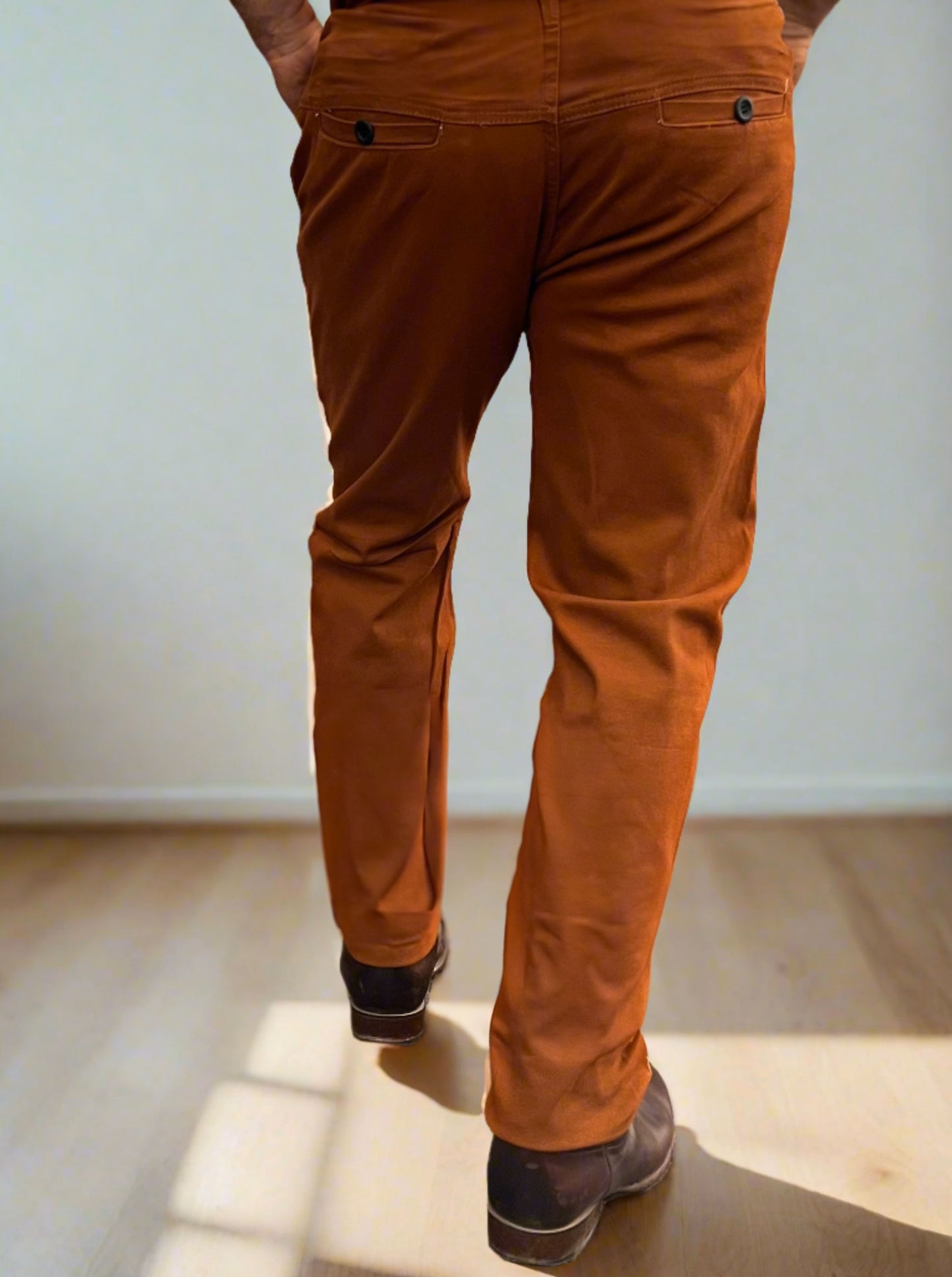 Hombres Pantalones Chino Naranja Quemado PDMX CDMX