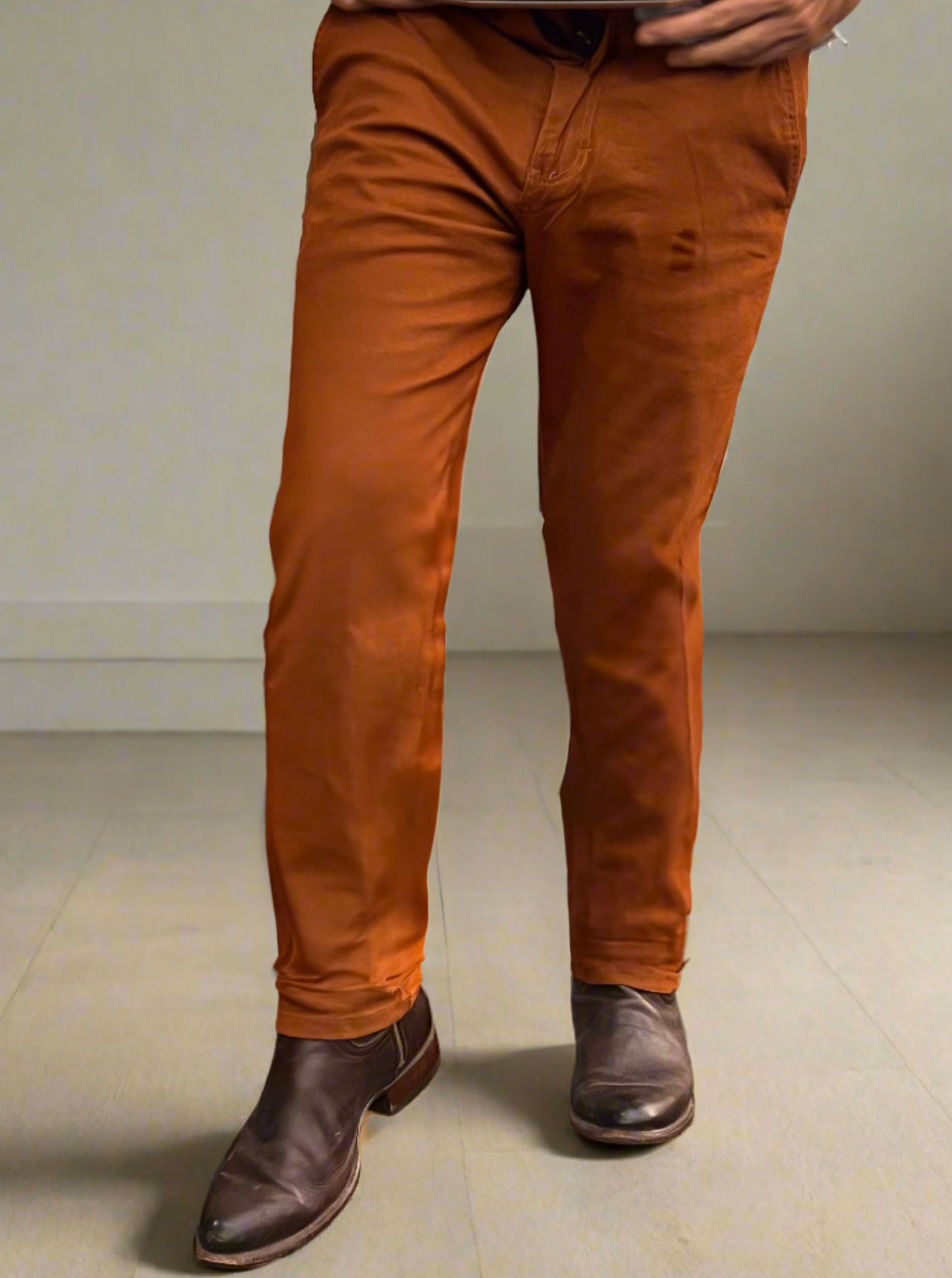 Pantalones Chino Naranja Quemado para Hombre PDMX