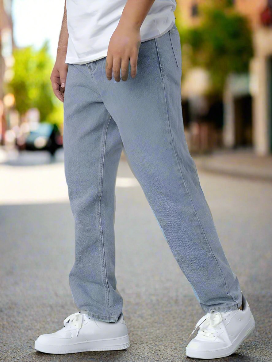  Pantalones Clásico Azul Lavado Ligero para hombres