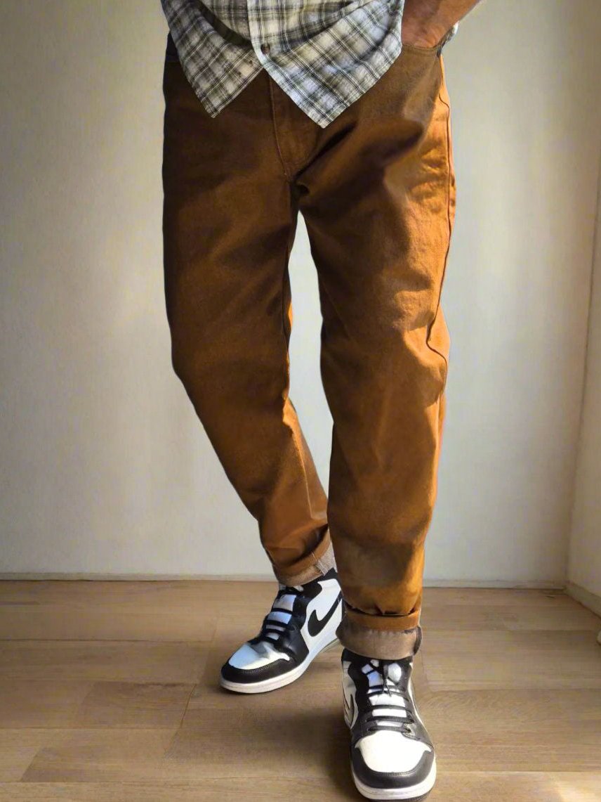 Con Pantalon Camel Combinar Pantalones Marrones Hombre Combinar