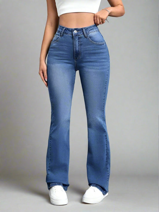 Jeans acampanados desgastados para mujer en Veracruz - PDMX Jeans