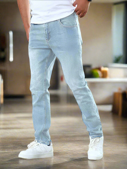 Pantalones Vaqueros Retro Azules Rasgados Para Hom... – Grandado