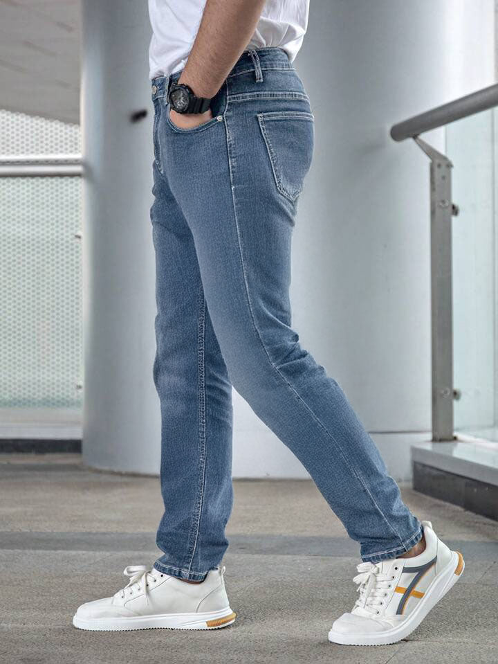 Pantalones de Vestir Rectos Azules para Hombre - Elegancia y Confort