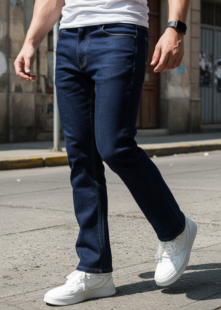 Pants Straight Hombre Azules PDMX - Comodidad y Estilo Moderno
