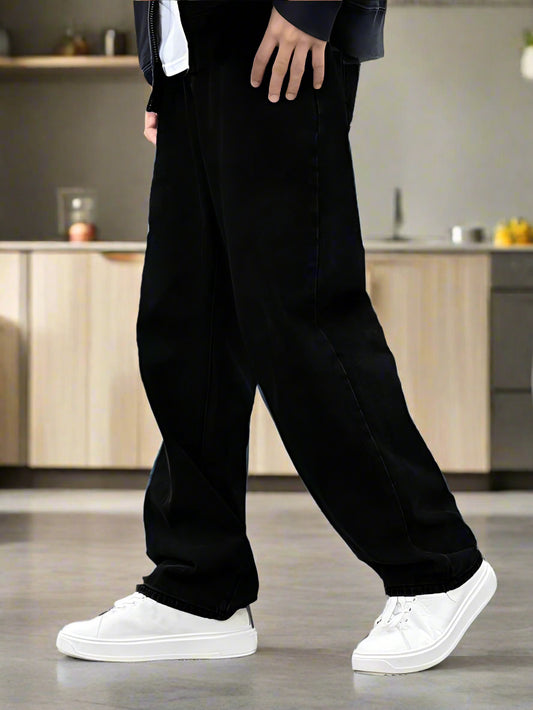 Pantalón baggy negro clásico para hombre PDMX Jeans