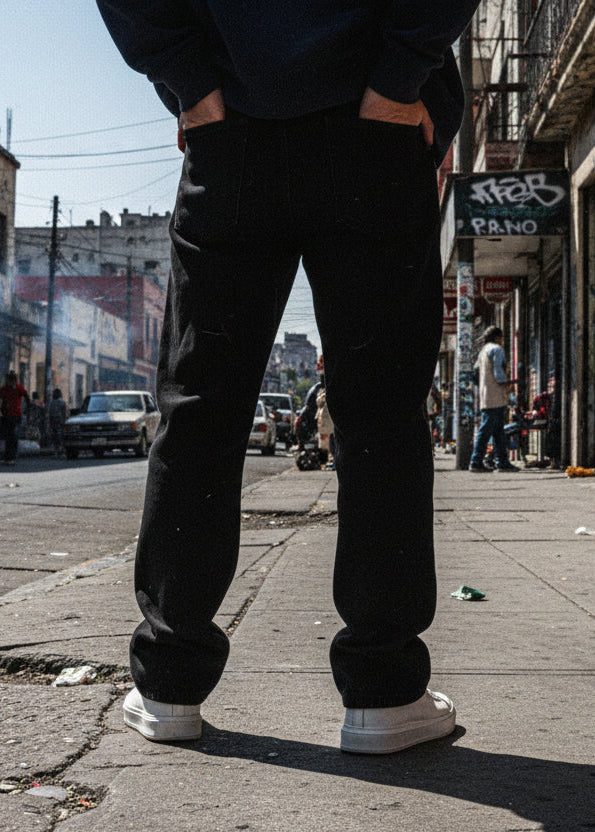 baggy jeans hombre negro