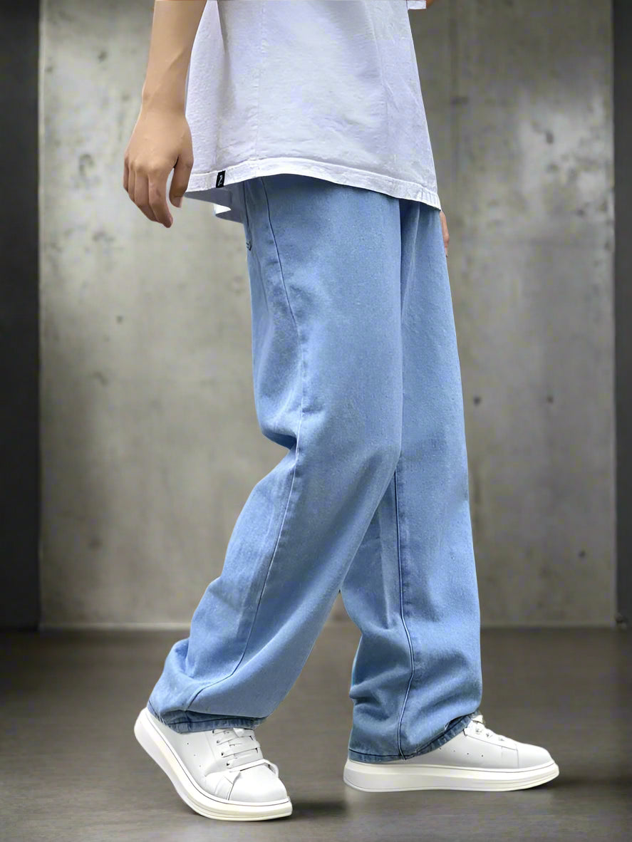 Baggy jeans azul vintage claro para hombre