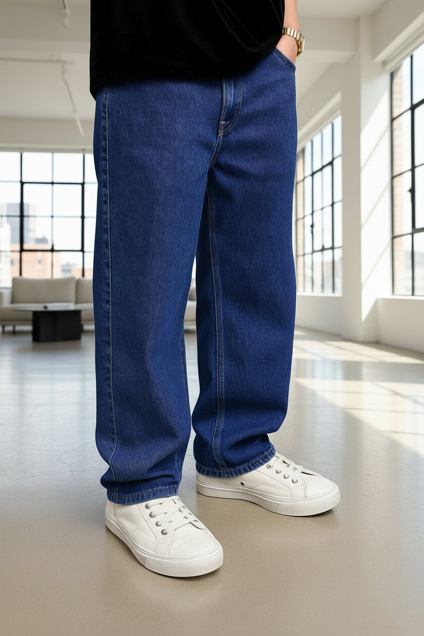 baggy jeans azul regulares para hombre pdmx