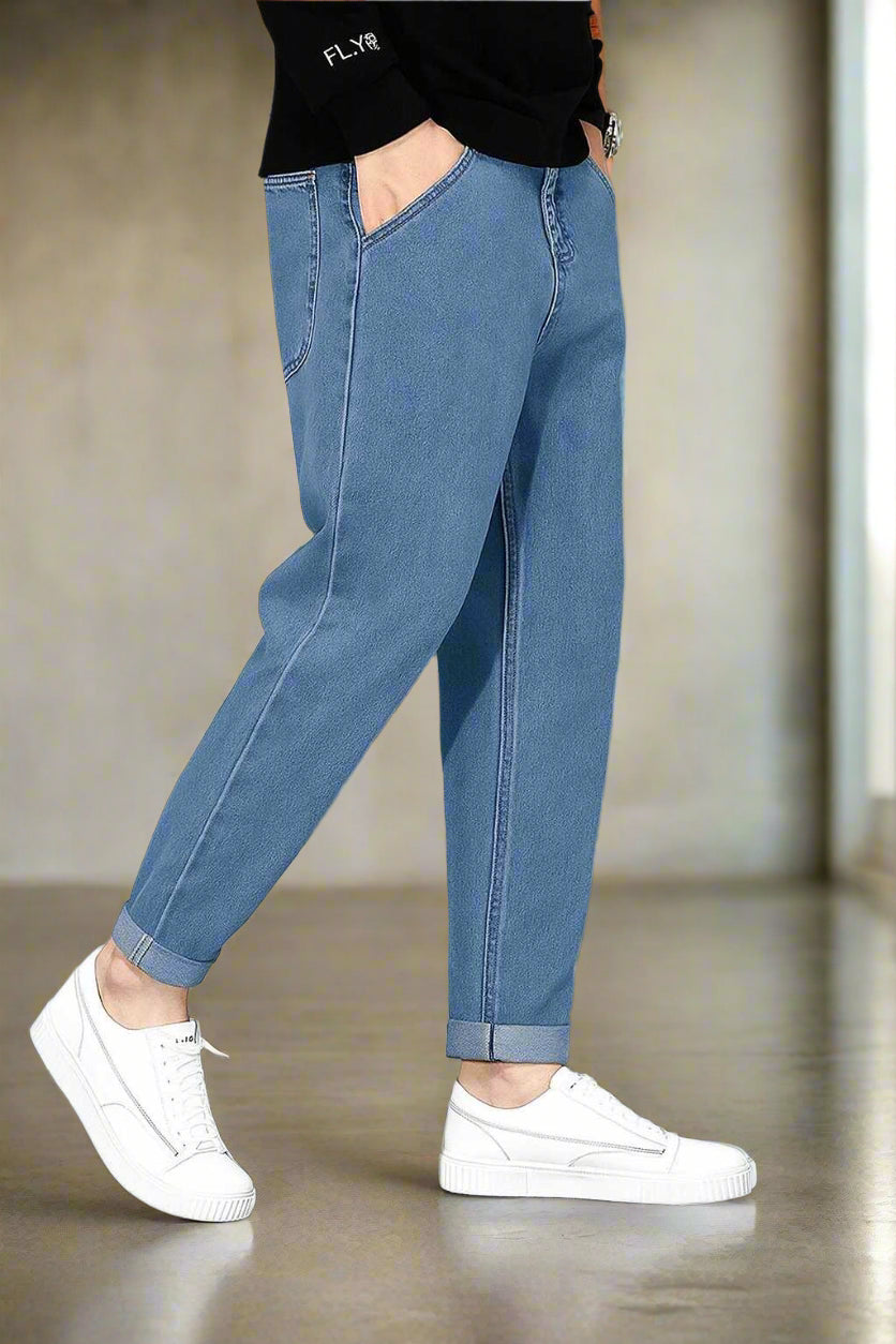 Mom Jeans Azul Horizonte Regulares para Hombres