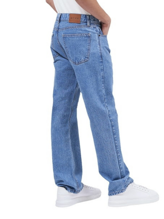 Jeans Azules Vintage de Corte Relajado para Hombre