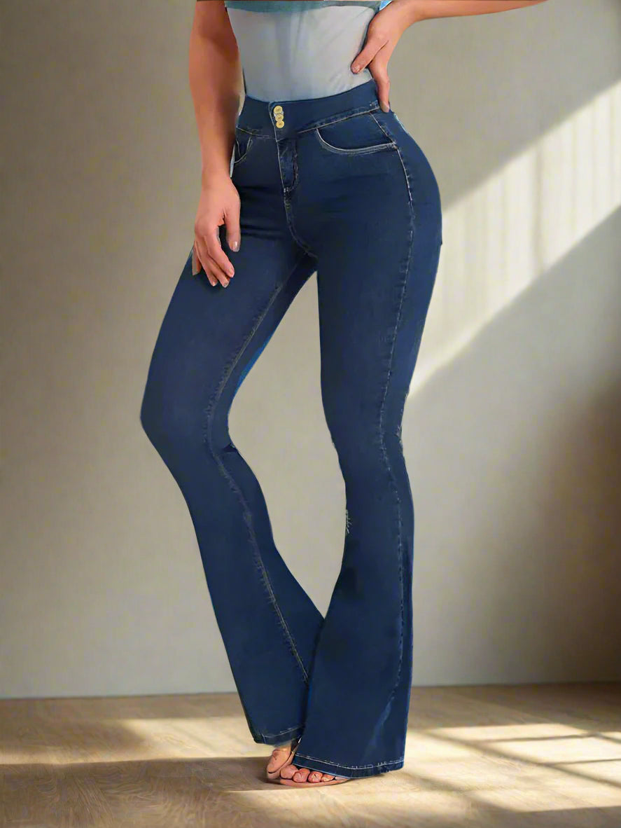 Pantalones 70s Mujer Azul: Blue Flare PDMX Jeans!