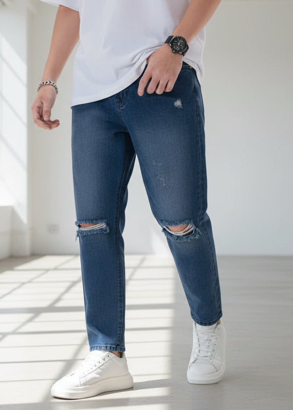 Jeans mom fit hombre azul oscuro estilo urbano PDMX Jeans