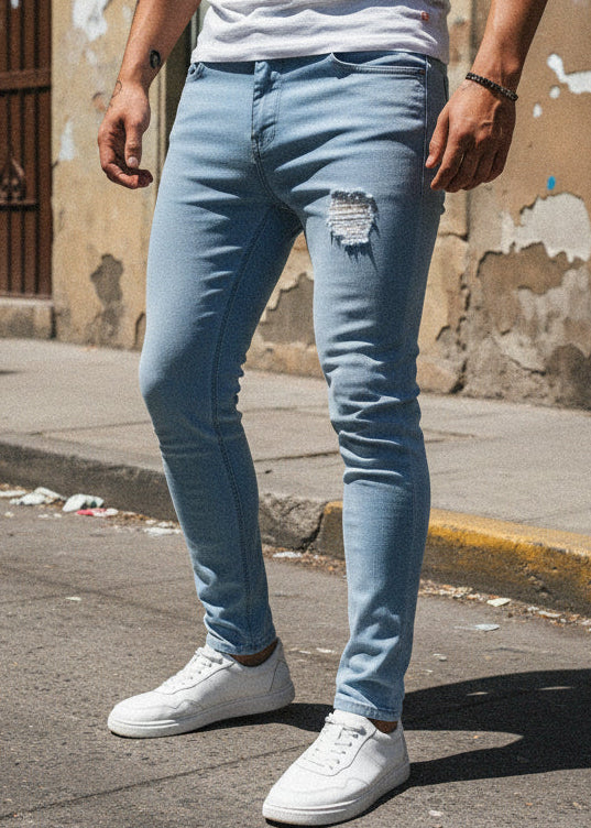 Jeans slim azules para hombre