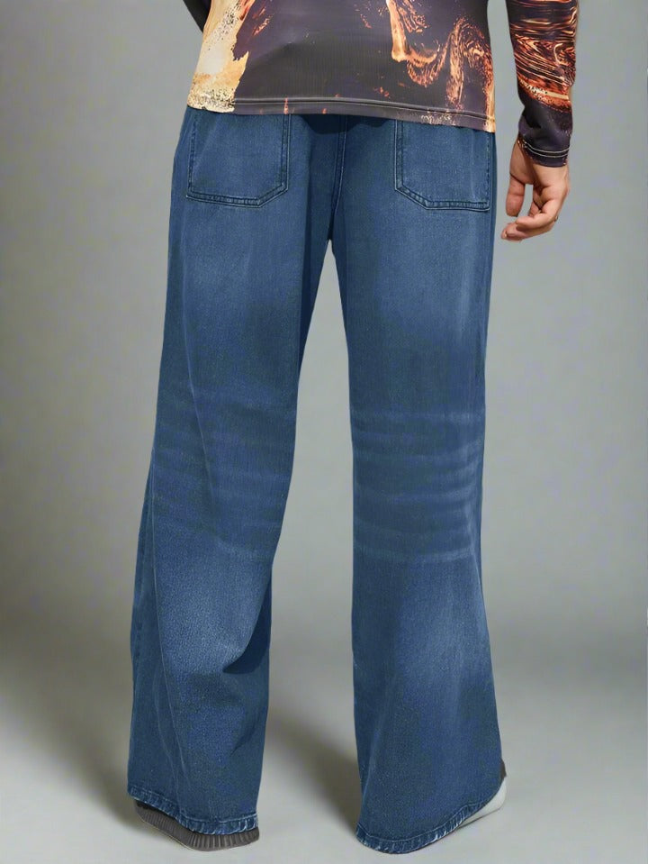 Baggy jeans estilo ancho azul oscuro de PDMX Jeans