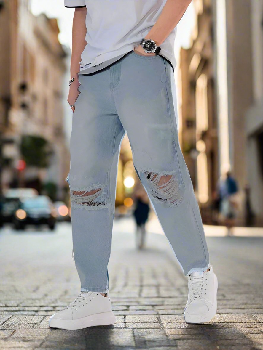 Jeans MOM hombres Azul Cielo de PDMX Jeans 2024 - Main Image