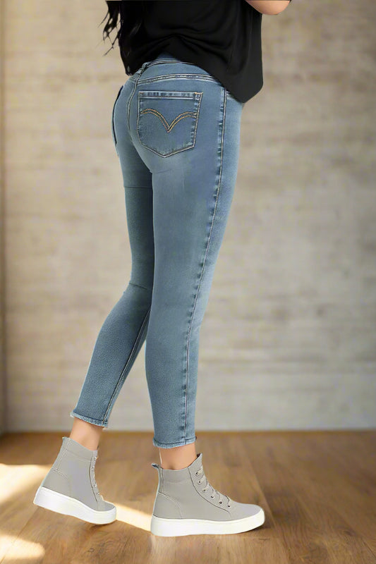 Skinny Fit Pantalone de Mezcilla