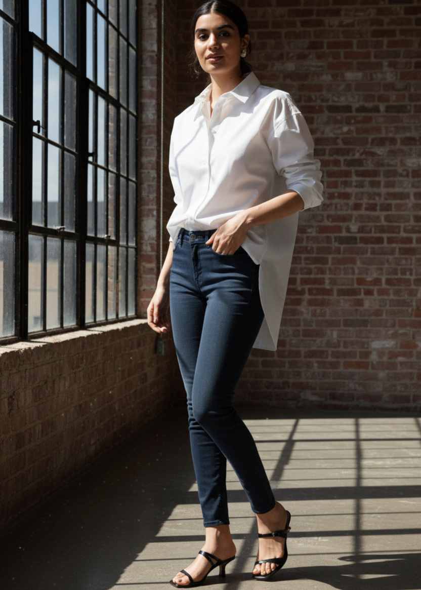 Skinny Jeans Azul Marino de Mujer (Pitillo)
